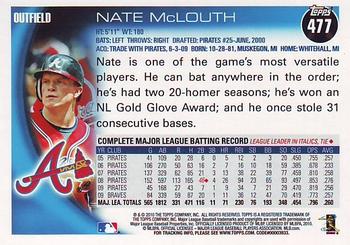 2010 Topps #477 Nate McLouth Back