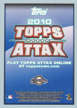 2010 Topps Attax #NNO Ryan Braun Back