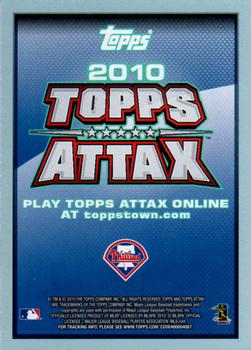 2010 Topps Attax #NNO J.A. Happ Back