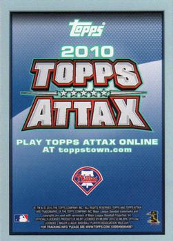 2010 Topps Attax #NNO Ryan Howard Back