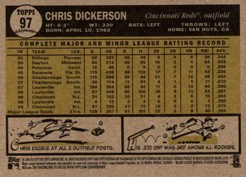 2010 Topps Heritage #97 Chris Dickerson Back