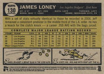 2010 Topps Heritage #130 James Loney Back