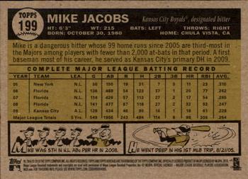 2010 Topps Heritage #199 Mike Jacobs Back