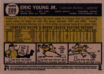 2010 Topps Heritage #209 Eric Young Jr. Back