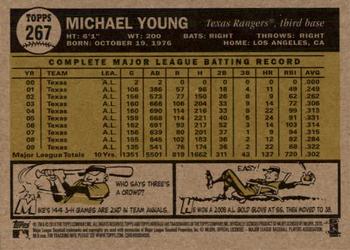 2010 Topps Heritage #267 Michael Young Back