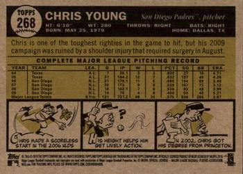 2010 Topps Heritage #268 Chris Young Back