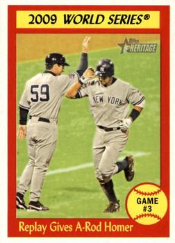 2010 Topps Heritage #308 Replay Gives A-Rod Homer Front