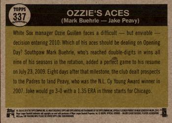 2010 Topps Heritage #337 Ozzie's Aces (Mark Buehrle / Jake Peavy) Back