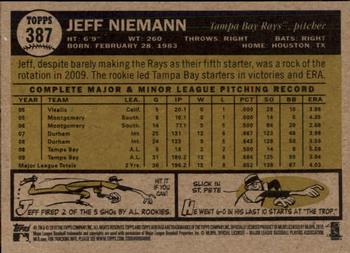 2010 Topps Heritage #387 Jeff Niemann Back