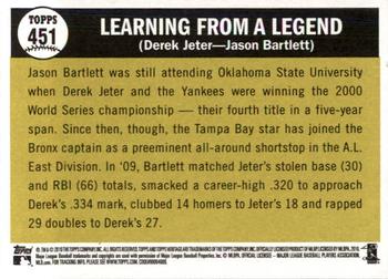 2010 Topps Heritage #451 Learning From a Legend (Derek Jeter / Jason Bartlett) Back