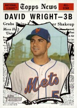 2010 Topps Heritage #468 David Wright Front