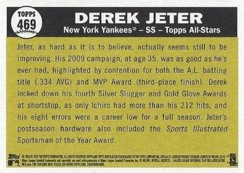 2010 Topps Heritage #469 Derek Jeter Back