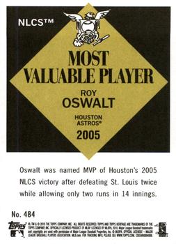 2010 Topps Heritage #484 Roy Oswalt Back