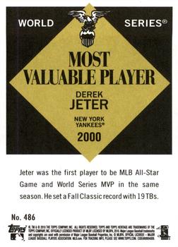 2010 Topps Heritage #486 Derek Jeter Back