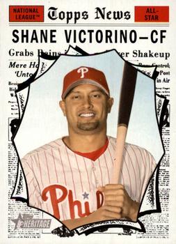 2010 Topps Heritage #490 Shane Victorino Front