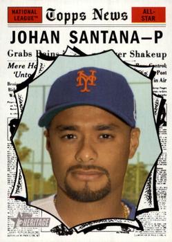 2010 Topps Heritage #498 Johan Santana Front