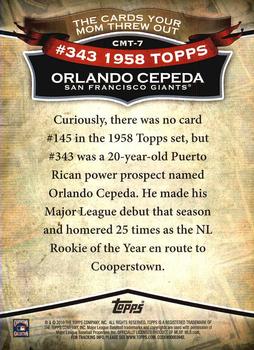 2010 Topps - The Cards Your Mom Threw Out #CMT-7 Orlando Cepeda Back