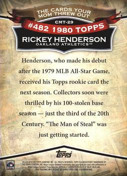 2010 Topps - The Cards Your Mom Threw Out #CMT-29 Rickey Henderson Back