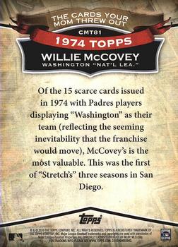 2010 Topps - The Cards Your Mom Threw Out #CMT81 Willie McCovey Back