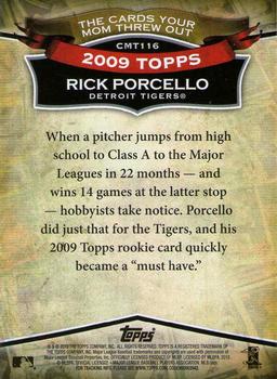 2010 Topps - The Cards Your Mom Threw Out #CMT116 Rick Porcello Back
