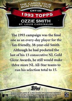 2010 Topps - The Cards Your Mom Threw Out #CMT100 Ozzie Smith Back