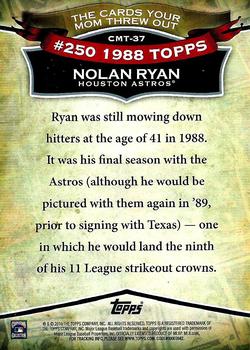 2010 Topps - The Cards Your Mom Threw Out #CMT-37 Nolan Ryan Back