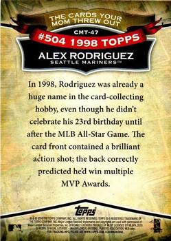 2010 Topps - The Cards Your Mom Threw Out #CMT-47 Alex Rodriguez Back