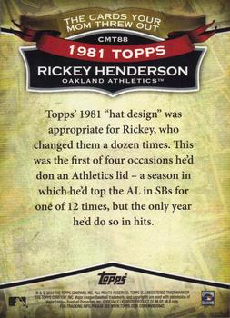 2010 Topps - The Cards Your Mom Threw Out #CMT88 Rickey Henderson Back