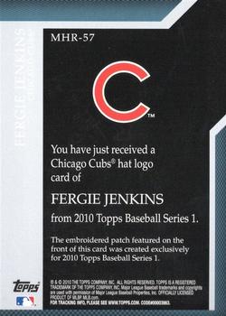 2010 Topps - Manufactured Hat Logo Patch #MHR-57 Fergie Jenkins Back