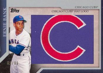 2010 Topps - Manufactured Hat Logo Patch #MHR-122 Ernie Banks Front