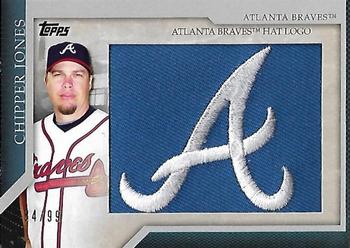 2010 Topps - Manufactured Hat Logo Patch #MHR-130 Chipper Jones Front