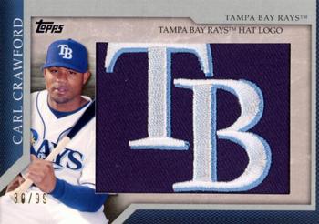 2010 Topps - Manufactured Hat Logo Patch #MHR-137 Carl Crawford Front