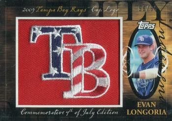 2010 Topps - Manufactured Hat Logo Patch #MHR-206 Evan Longoria Front