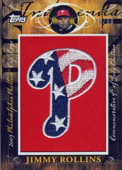 2010 Topps - Manufactured Hat Logo Patch #MHR-244 Jimmy Rollins Front
