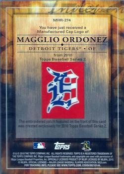 2010 Topps - Manufactured Hat Logo Patch #MHR-274 Magglio Ordonez Back