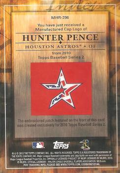 2010 Topps - Manufactured Hat Logo Patch #MHR-296 Hunter Pence Back