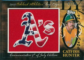 2010 Topps - Manufactured Hat Logo Patch #MHR-353 Catfish Hunter Front