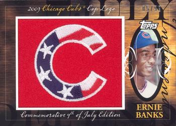 2010 Topps - Manufactured Hat Logo Patch #MHR-361 Ernie Banks Front