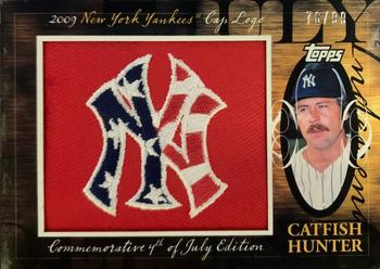 2010 Topps - Manufactured Hat Logo Patch #MHR-376 Catfish Hunter Front
