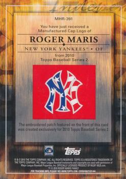 2010 Topps - Manufactured Hat Logo Patch #MHR-391 Roger Maris Back