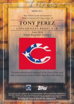 2010 Topps - Manufactured Hat Logo Patch #MHR-413 Tony Perez Back