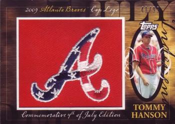 2010 Topps - Manufactured Hat Logo Patch #MHR-219 Tommy Hanson Front