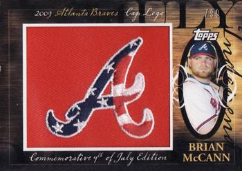 2010 Topps - Manufactured Hat Logo Patch #MHR-225 Brian McCann Front