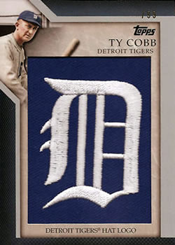 2010 Topps - Manufactured Hat Logo Patch #MHR-19 Ty Cobb Front