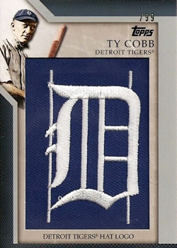 2010 Topps - Manufactured Hat Logo Patch #MHR-20 Ty Cobb Front