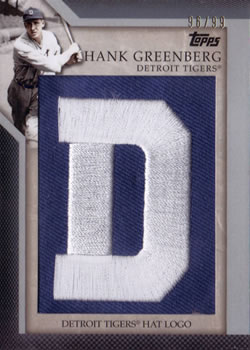 2010 Topps - Manufactured Hat Logo Patch #MHR-67 Hank Greenberg Front