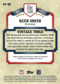 2014 Finest - Vintage Refractors #FV-OZ Ozzie Smith Back