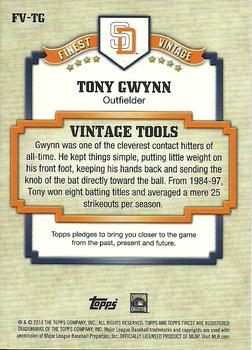 2014 Finest - Vintage Refractors #FV-TG Tony Gwynn Back