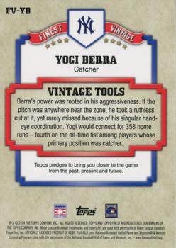 2014 Finest - Vintage Refractors #FV-YB Yogi Berra Back