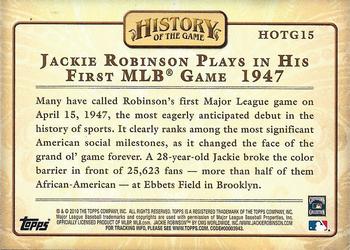 2010 Topps - History of the Game #HOTG15 Jackie Robinson Plays in His First MLB Game Back